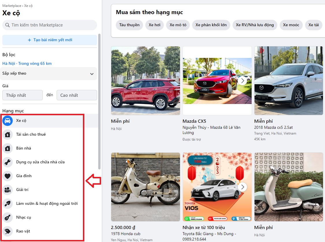 Cách đăng bài trên Marketplace bằng máy tính 1
