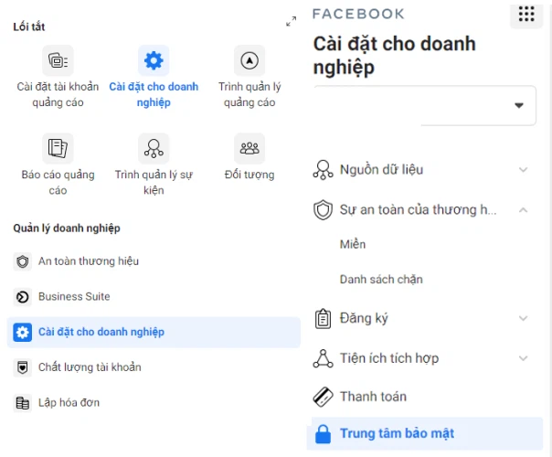 cách xác minh doanh nghiệp trên Facebook