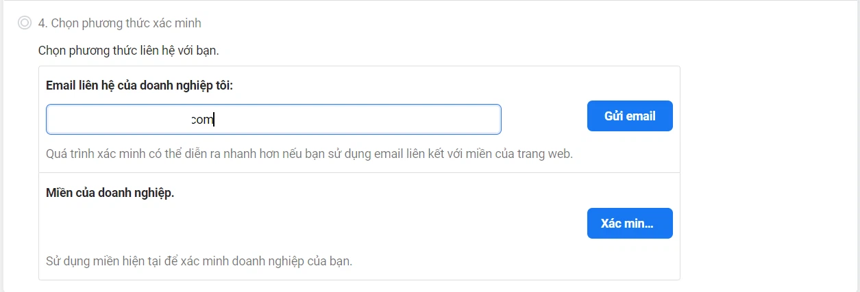 cách xác minh doanh nghiệp trên Facebook 6