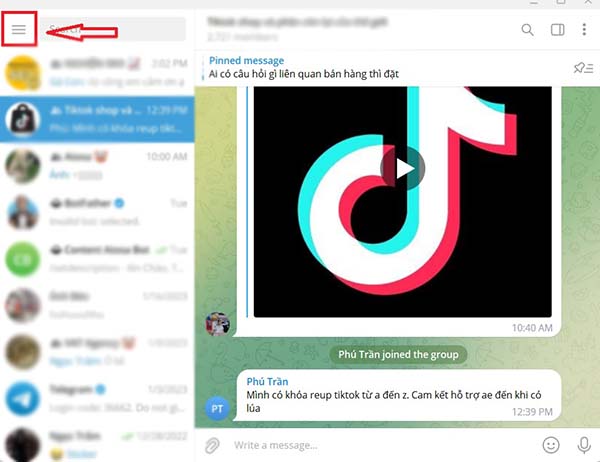 Cách tạo Group Telegram trên máy tính 
