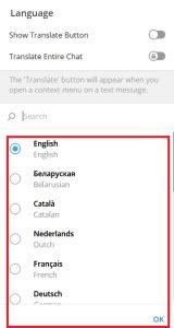 Hướng dẫn cài ngôn ngữ trên Telegram 3