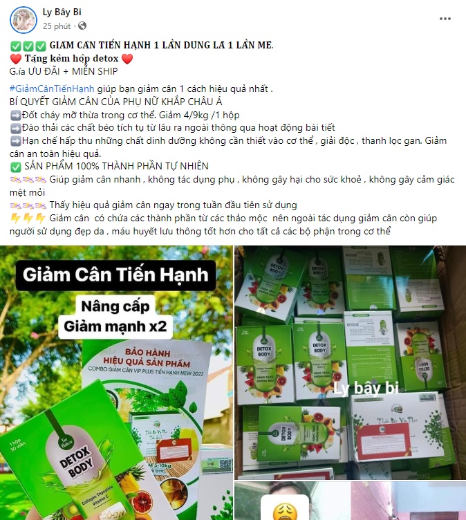 Mẫu content bán thuốc giảm cân hiệu quả trên Facebook