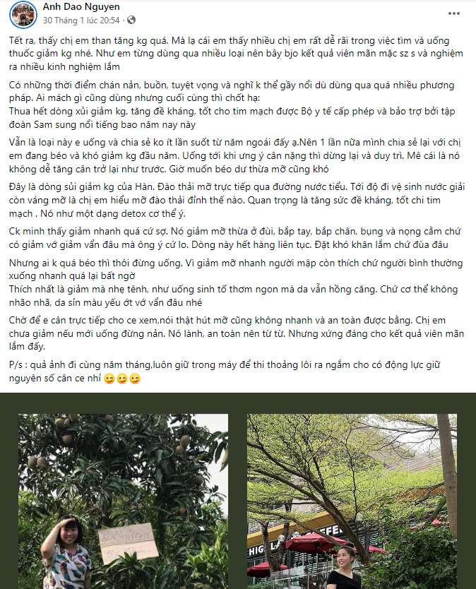 Mẫu bài viết về câu chuyện giảm cân thành công