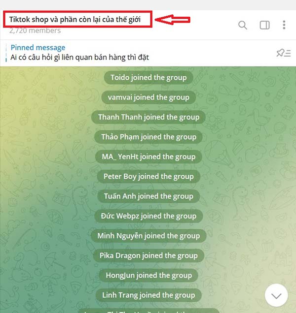 Cách lấy link Telegram