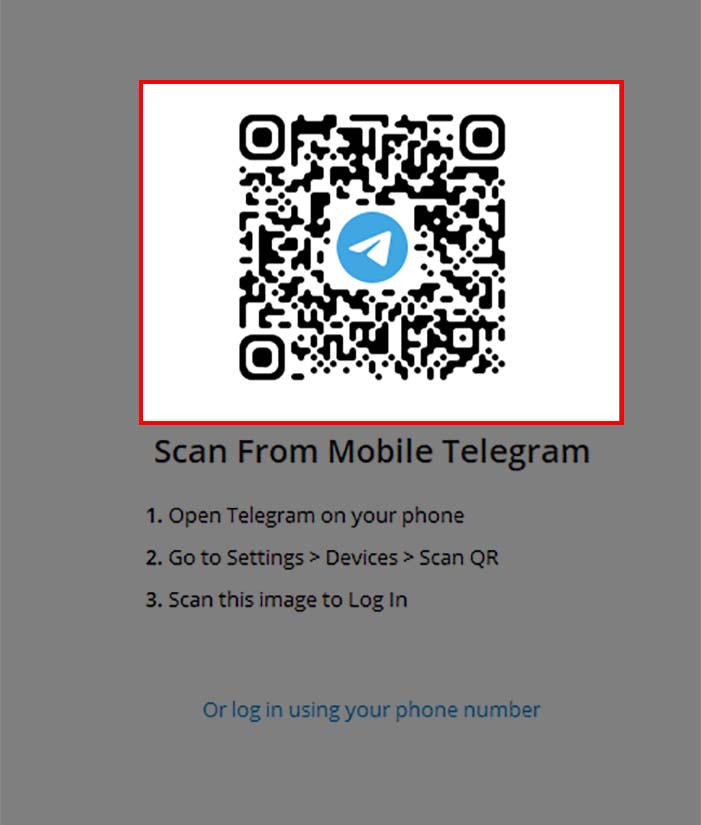 Mã QR Telegram