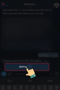 tạo dòng mô tả cho Bot trên Telegram 1