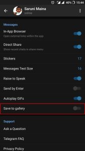 Telegram có thể giúp bạn kiểm soát video, hình ảnh được tải xuống