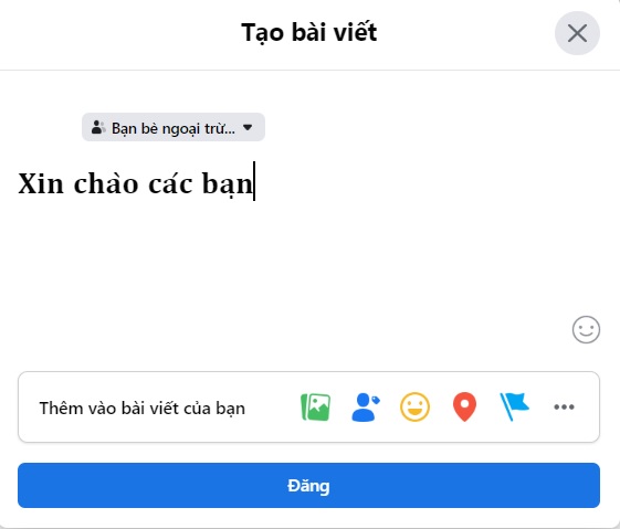 Cách viết chữ in đậm trên Facebook 2