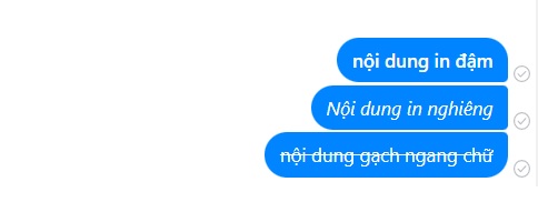 viết chữ in đậm trên Facebook bằng công thức trong Messenger