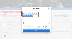 Đằng bài đăng trong nhóm Facebook