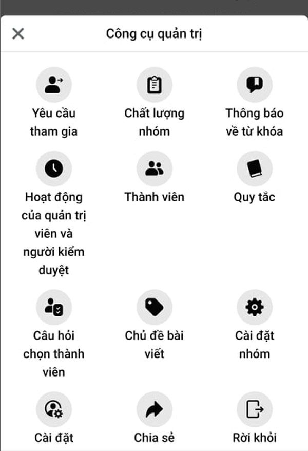 Cách xóa nhóm Facebook trên thiết bị điện thoại 2