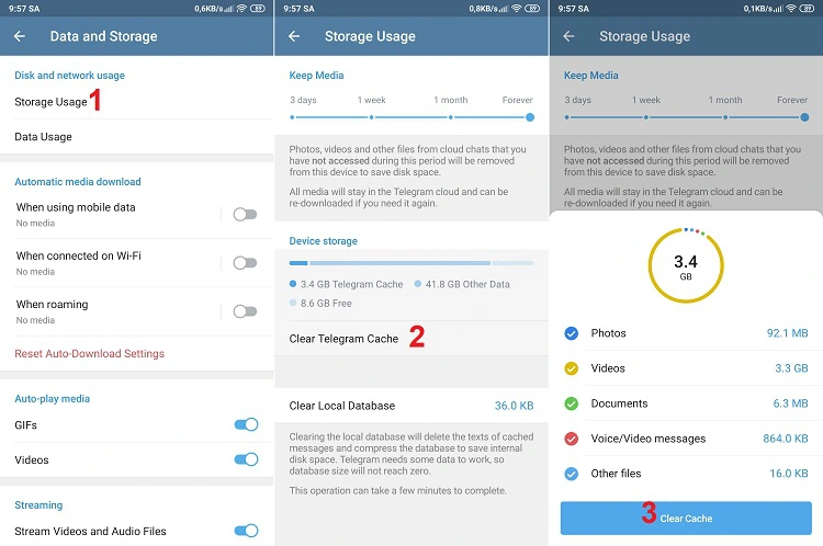 Xóa Cache đã lưu 