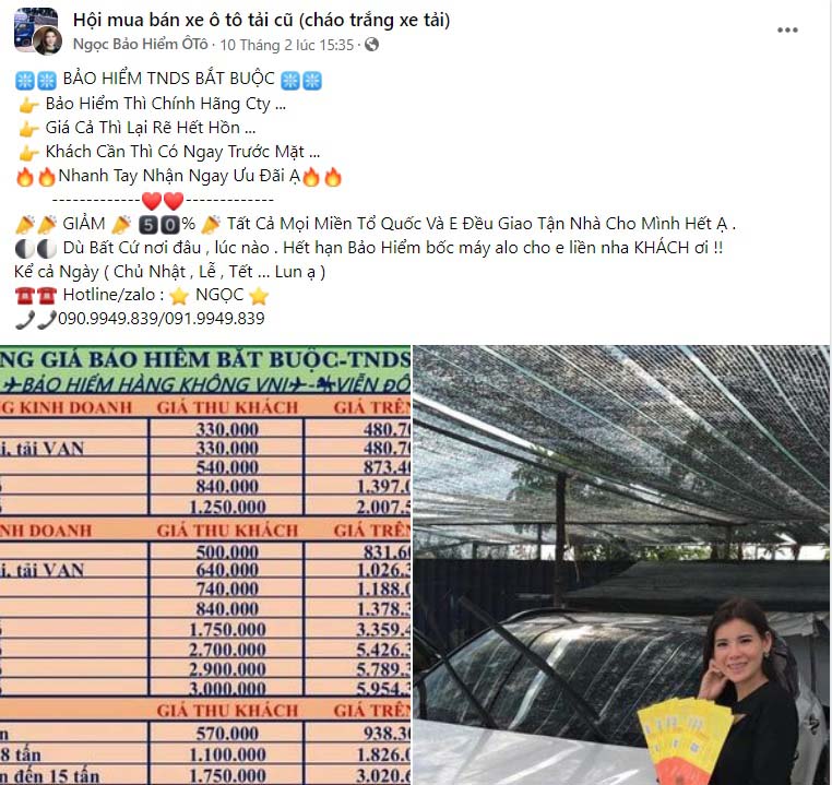 Mẫu content bảo hiểm ô tô - Mẫu 1