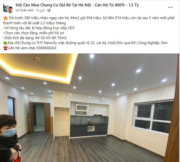 Mẫu content bán chung cư