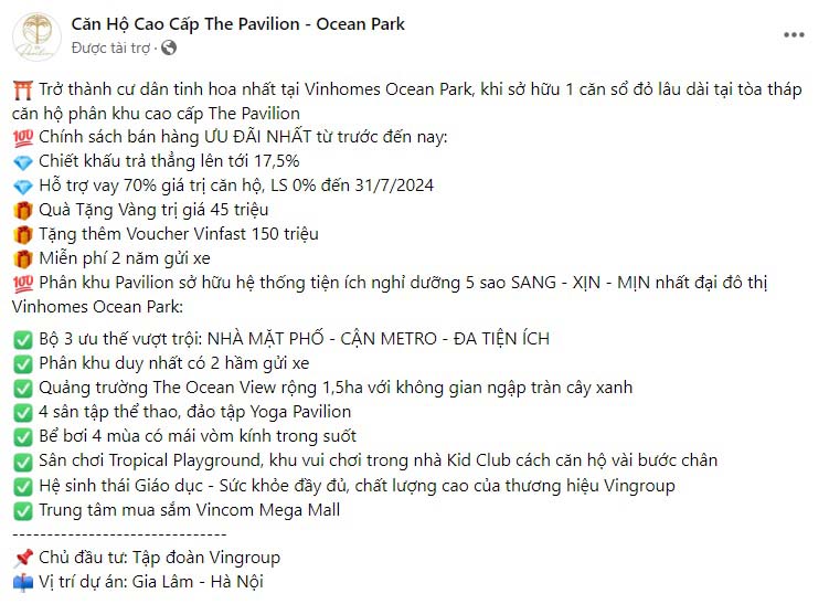 Mẫu content bán chung cư 1