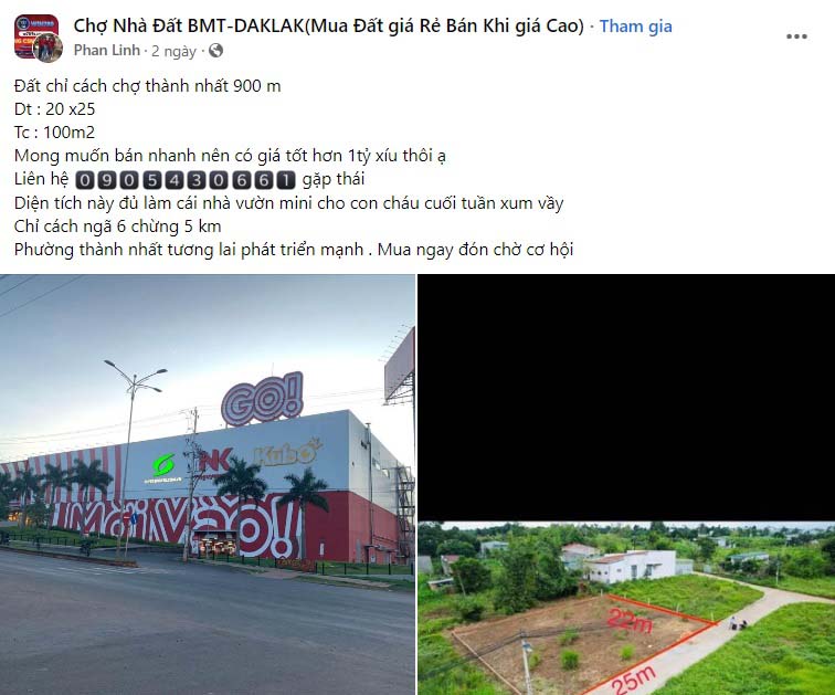 Mẫu content bán đất nền