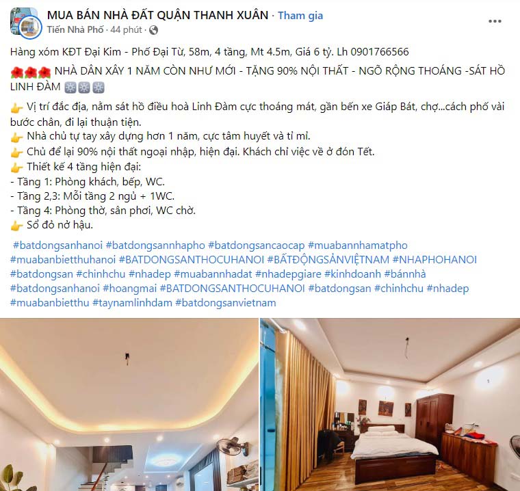 Mẫu content bán nhà phố 3