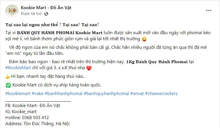 Content đồ ăn hấp dẫn