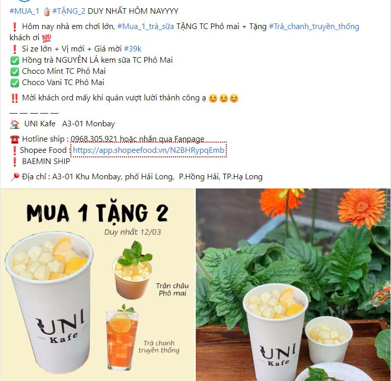 Content đồ ăn hấp dẫn