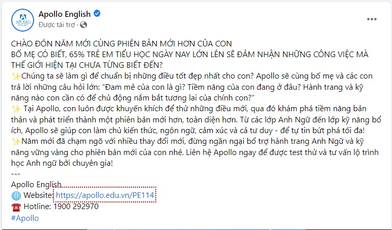 mẫu content giáo dục