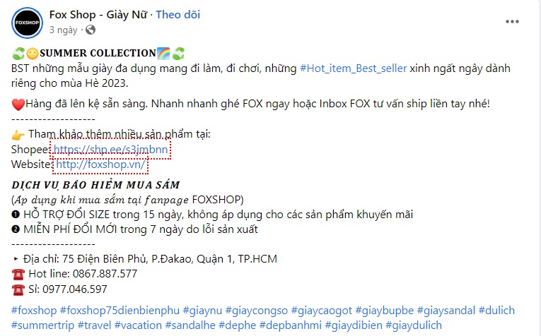 Mẫu content bán giày nữ 3