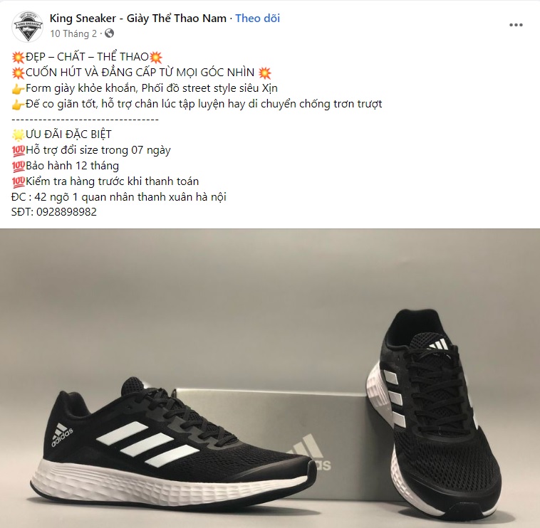 Mẫu content giày thể thao