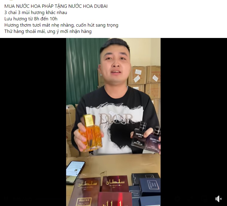 Mẫu content bán nước hoa Pháp