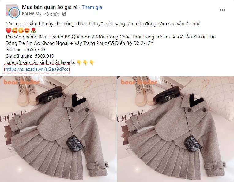 Mẫu content quần áo trẻ em mùa đông 3