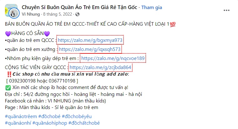 Mẫu content quần áo trẻ em mùa hè