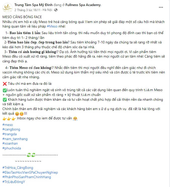 Bài viết Pr spa 2