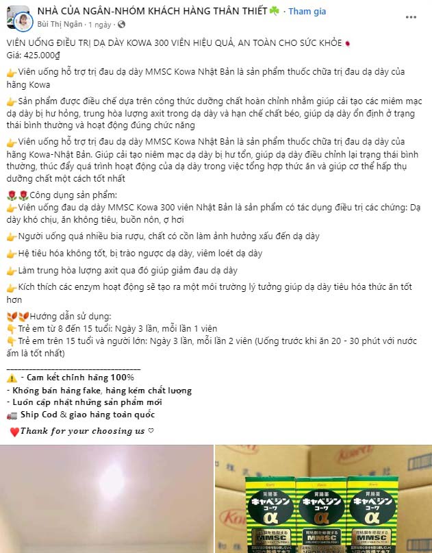 Mẫu content thực phẩm chức năng 