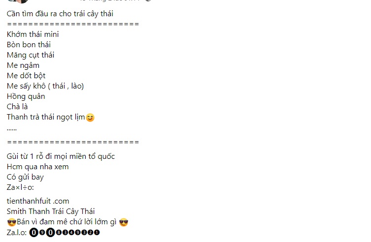 mẫu content trái cây 3