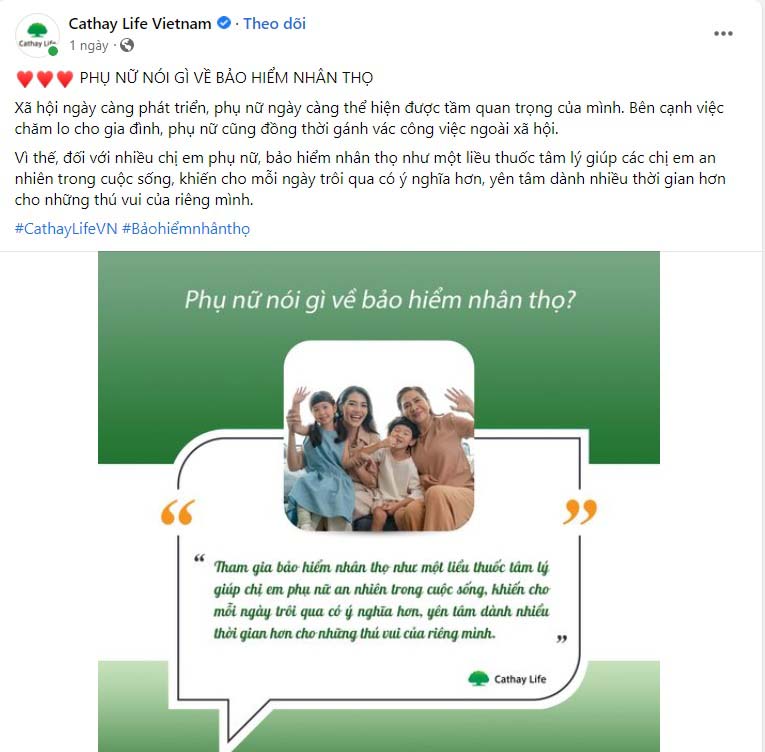 Mẫu content bảo hiểm nhân thọ - Mẫu 2