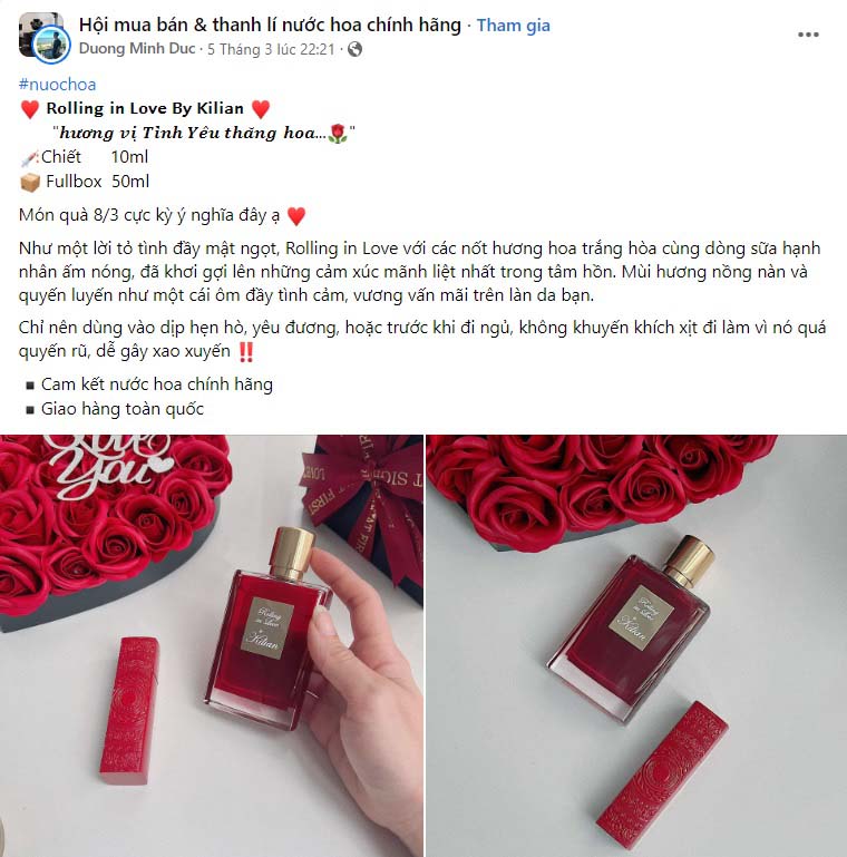 stt quảng cáo nước hoa