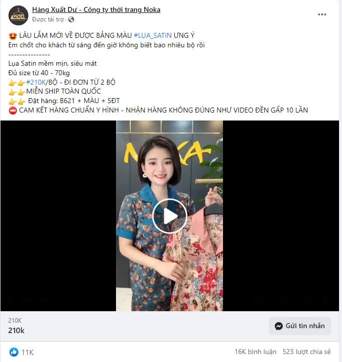 Mẫu content review sản phẩm ngành thời trang 2