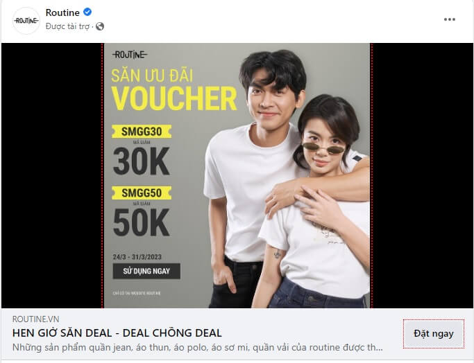 mẫu content giảm giá