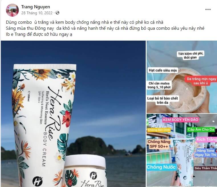 Mẫu quảng cáo kem body số 10