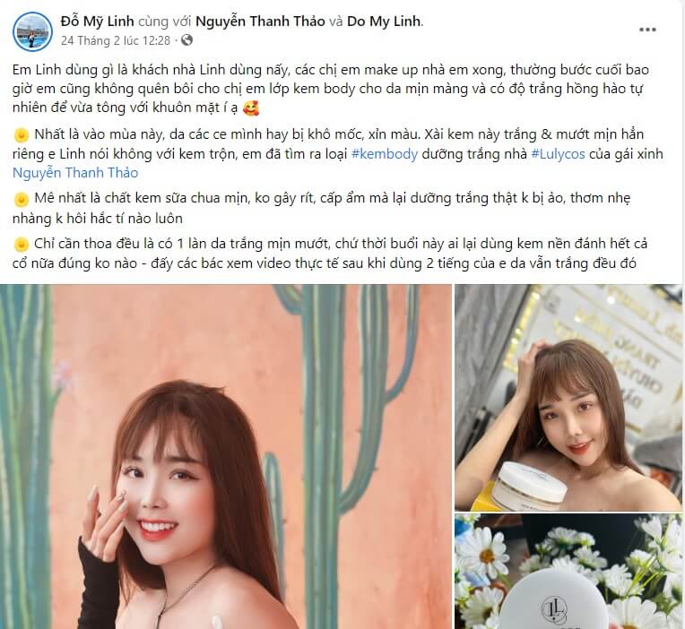 Bài viết quảng cáo kem body 2