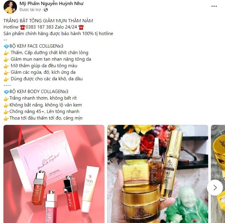 Bài viết quảng cáo kem body 