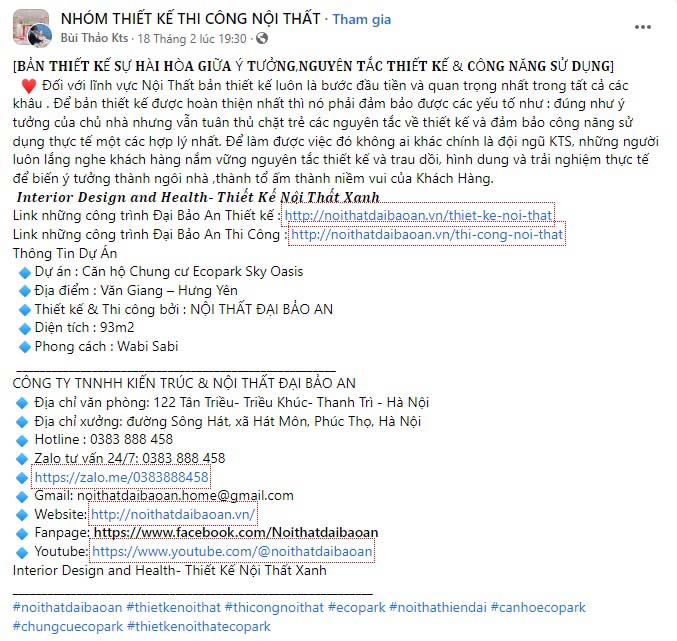 Mẫu content nội thất gỗ