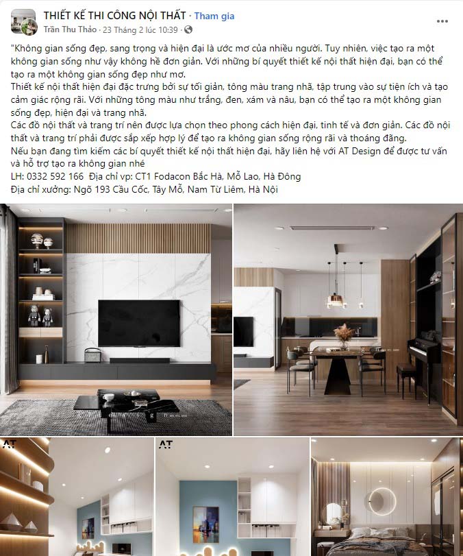 Mẫu content nội thất phòng khách 1