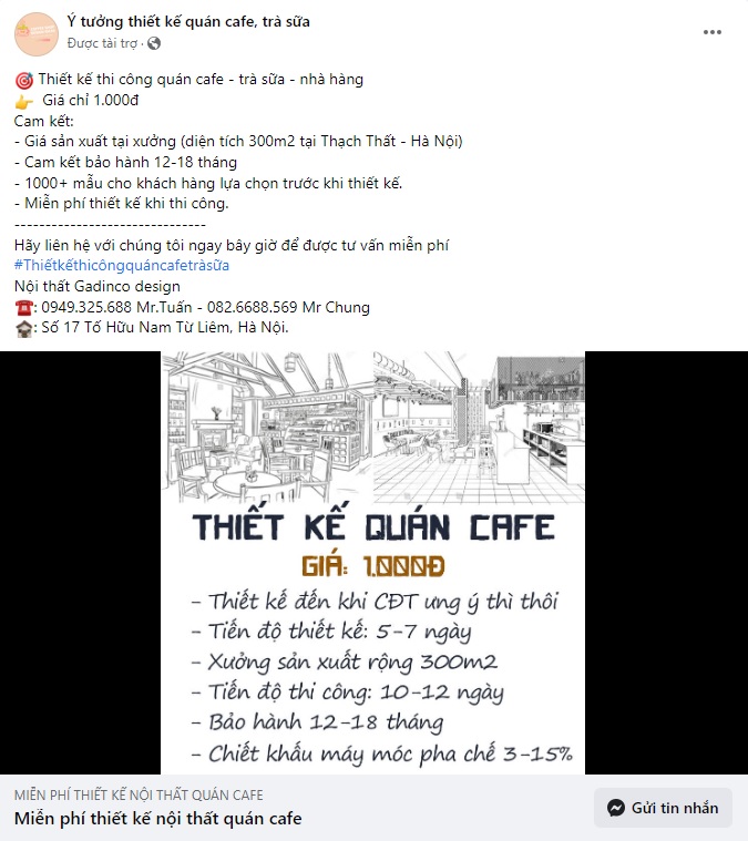 bài viết quảng cáo hay về nội thất 