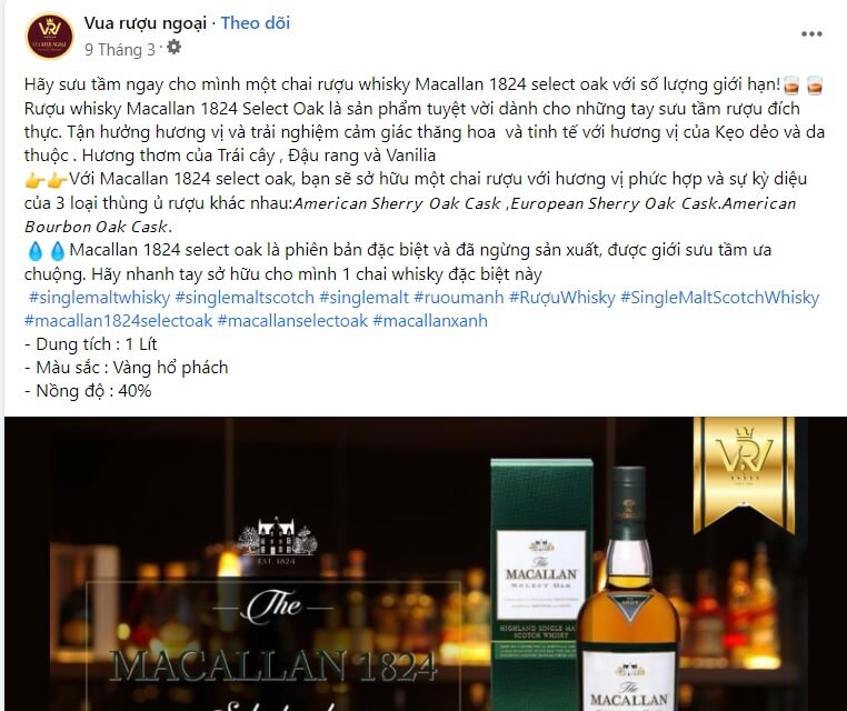 Mẫu bài viết quảng cáo rượu Whisky 1