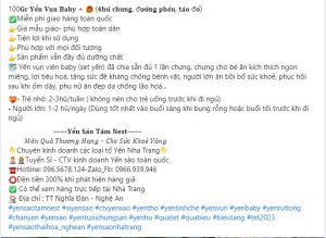 Bài viết Quảng cáo Yến Sào