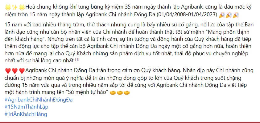 Mẫu content tri ân khách hàng số 4