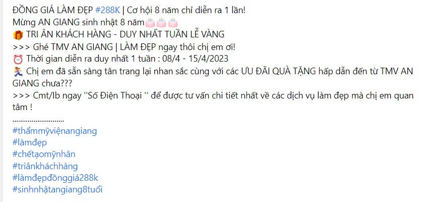 Mẫu content tri ân khách hàng số 8