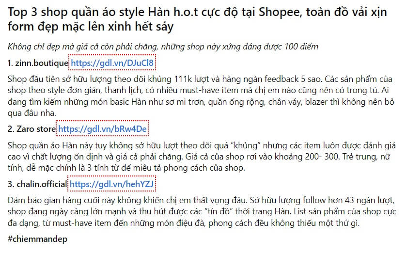 Mẫu content feedback khách hàng về quần áo 4