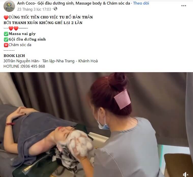 Mẫu bài viết quảng cáo Massage số 3