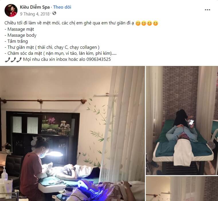 Mẫu bài viết quảng cáo Massage số 8