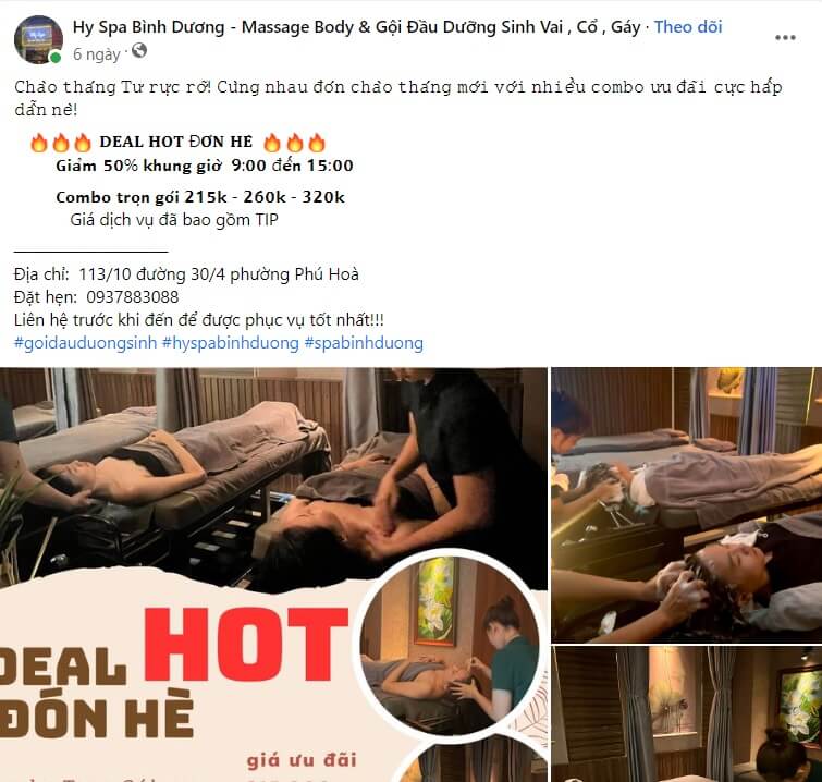 Bài viết quảng cáo Massage 1